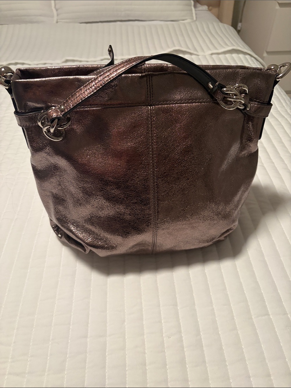 Coach Metallic Bronze Shoulder Bag